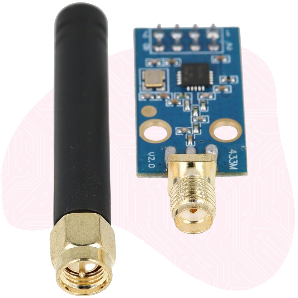 Arduino Fsk Радио приемо-предавателен модул, Cc1101, 433 mhz, С sma антена ...