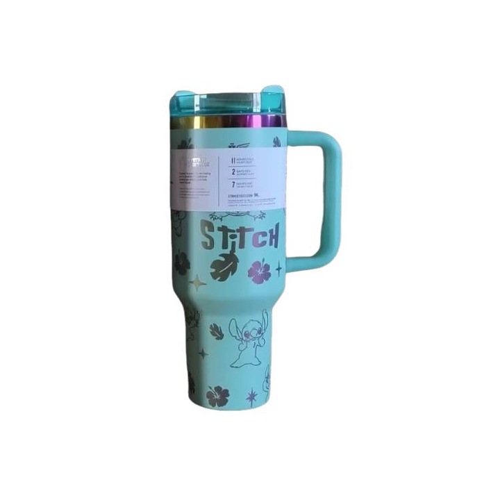 Stanley rozsdamentes acél bögre, űrtartalom 1180 ml, zöld Stitch