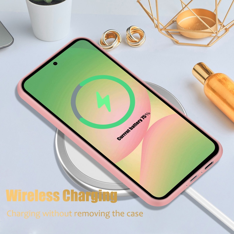 Set husa si 3 folii protectie ecran, TPU/sticla securizata, compatibil cu Samsung Galaxy A56 5G, roz