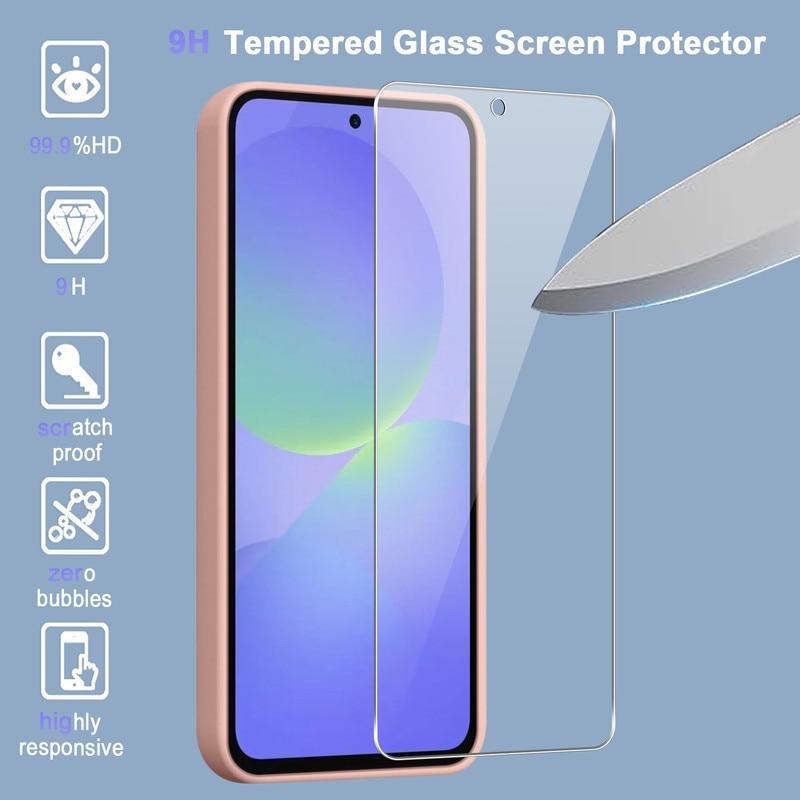 Set husa TPU cu 2 folii protectie ecran si 2 folii pentru camera, compatibil cu Samsung Galaxy A36 5G, roz