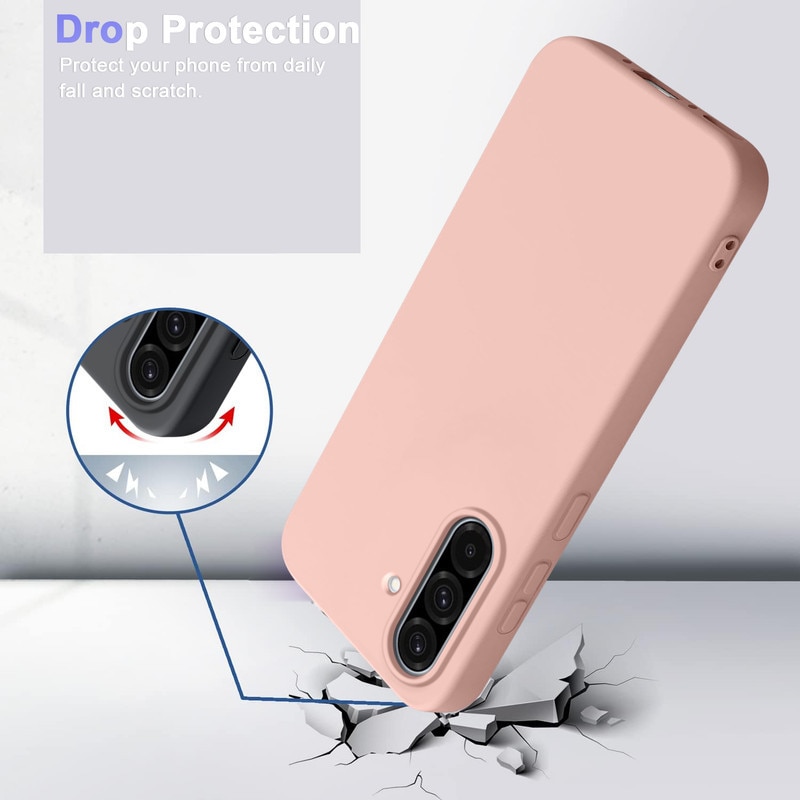 Set husa TPU cu 2 folii protectie ecran si 2 folii pentru camera, compatibil cu Samsung Galaxy A36 5G, roz