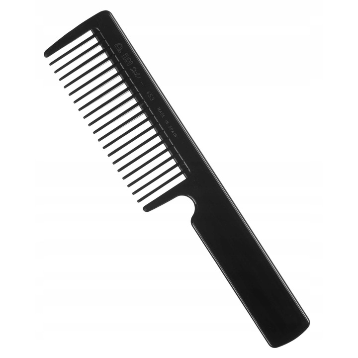 Pieptene De Coafura, Eurostil, Pieptene Profesional Cu Maner, Antistatic, Negru, 18, 5x5 cm, Cu Dinti Rari, Pentru Stilizare