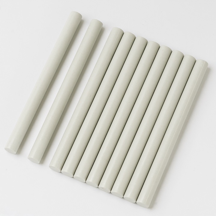Batoane ceara pentru sigilii de ceara, Mariart, culoare Alb cenusiu pastel, diametru 11mm, cantitate pentru 60 sigilii, invitatii nunta, botez, artizanat, plicuri, papetarie evenimente