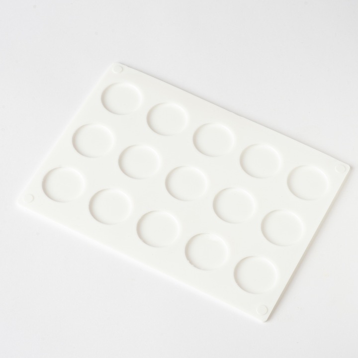 Forma din silicon, Mariart, special pentru turnat sigilii din ceara, suprafata antiaderenta din silicon, pentru 15 sigilii de ceara, culoare Alb