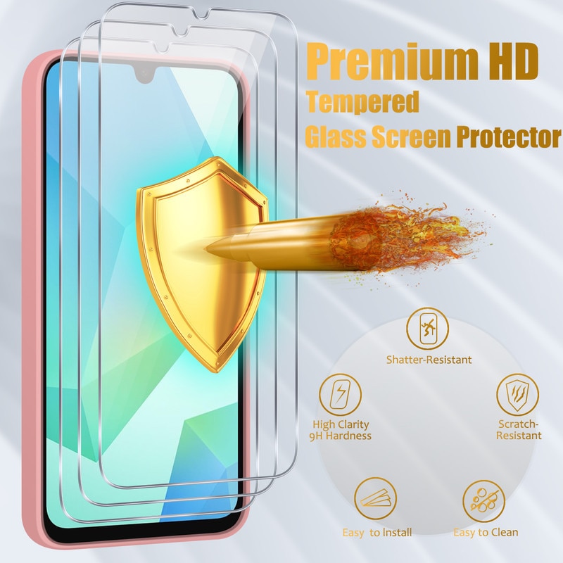 Set husa TPU si 3 folii protectie ecran, Samsung Galaxy A16 4G/5G, roz