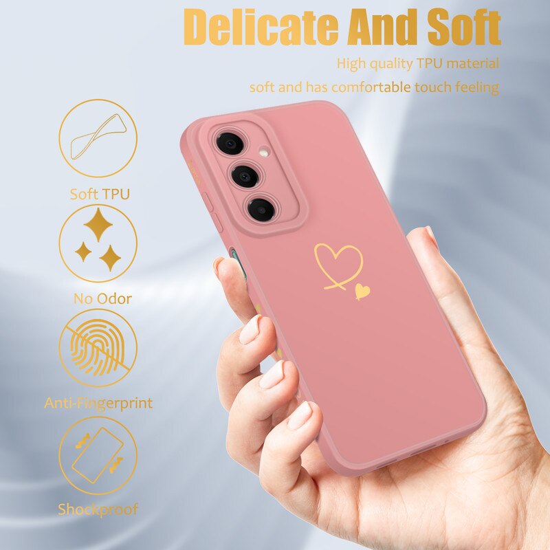 Set husa TPU si 3 folii protectie ecran, Samsung Galaxy A16 4G/5G, roz