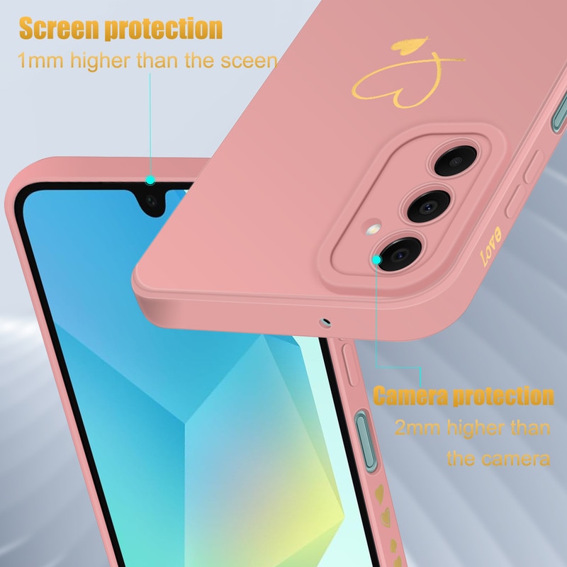 Set husa TPU si 3 folii protectie ecran, Samsung Galaxy A16 4G/5G, roz