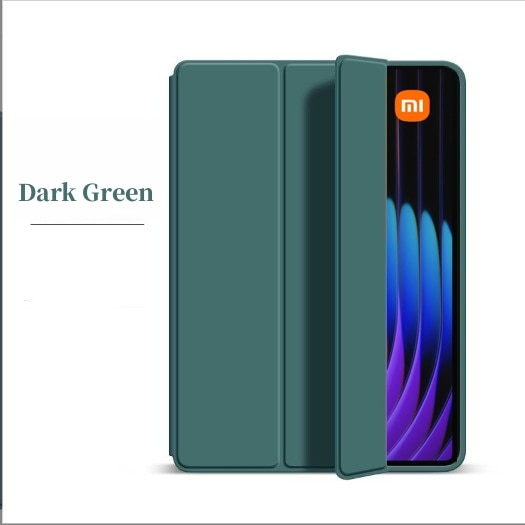 Husa Ultra Slim pentru Xiaomi Pad 8 / Pad 7 (Pro) 11.2" (2025), Silicon TPU, Smart Cover – Verde Marin