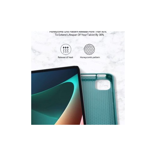 Husa pentru Samsung Tab S6 Lite (Evo) 10.4" 2024, Silicon TPU, Smart Cover – Verde Marin