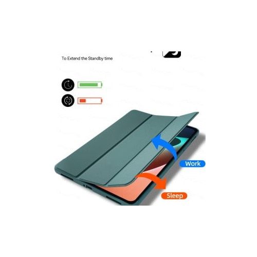 Husa pentru Samsung Tab S6 Lite (Evo) 10.4" 2024, Silicon TPU, Smart Cover – Verde Marin