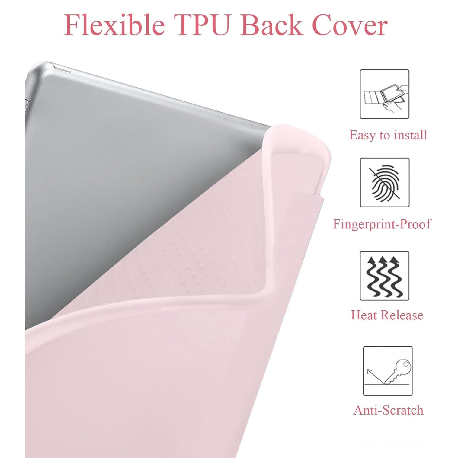 Husa Ultra Slim pentru Xiaomi Pad 8 / Pad 7 (Pro) 11.2" (2025), Silicon TPU, Smart Cover – Roz