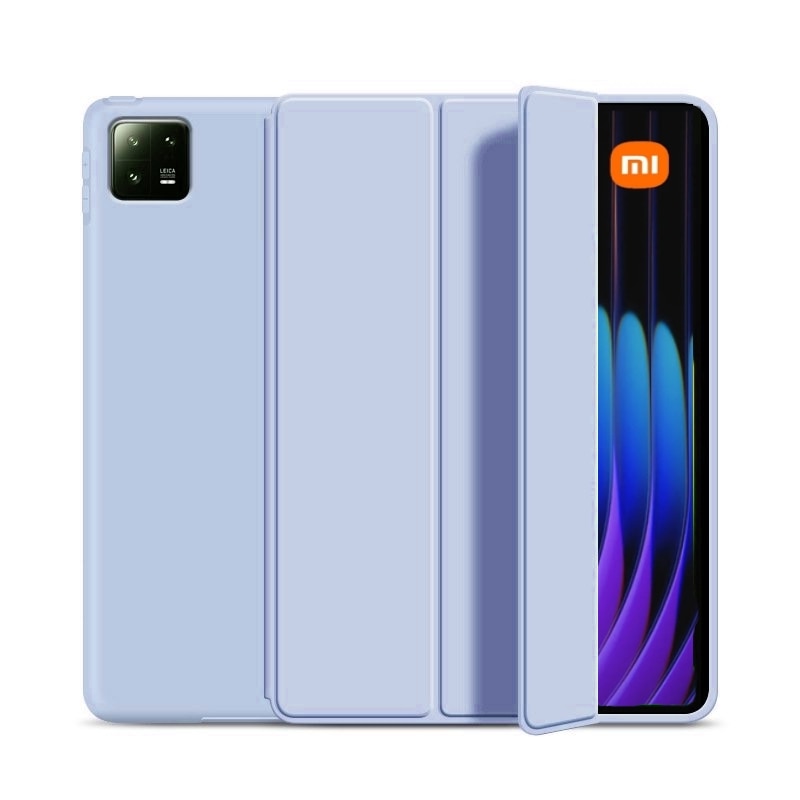Husa Ultra Slim pentru Xiaomi Pad 8 / Pad 7 (Pro) 11.2" (2025), Silicon TPU, Smart Cover – Ice Blue