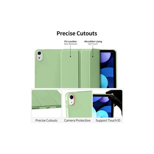 Husa Ultra Slim pentru Apple iPad (A16) 11-inch (2025) / 10.9-inch (2022), Silicon TPU, Smart Cover – Verde Menta