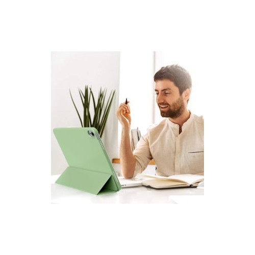 Husa Ultra Slim pentru Apple iPad (A16) 11-inch (2025) / 10.9-inch (2022), Silicon TPU, Smart Cover – Verde Menta