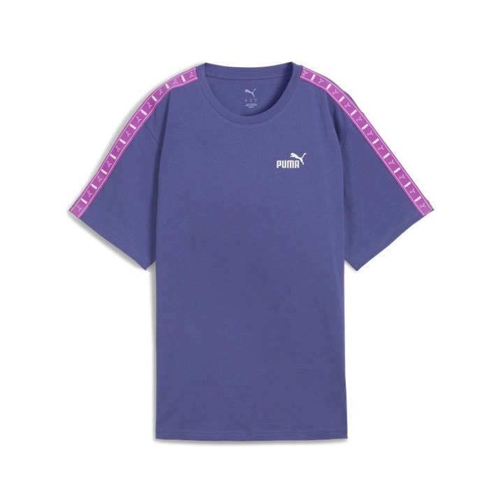 Tricou Puma pentru Femei, ess tape relaxed tee, 685009-46, 2XS INTL, Albastru
