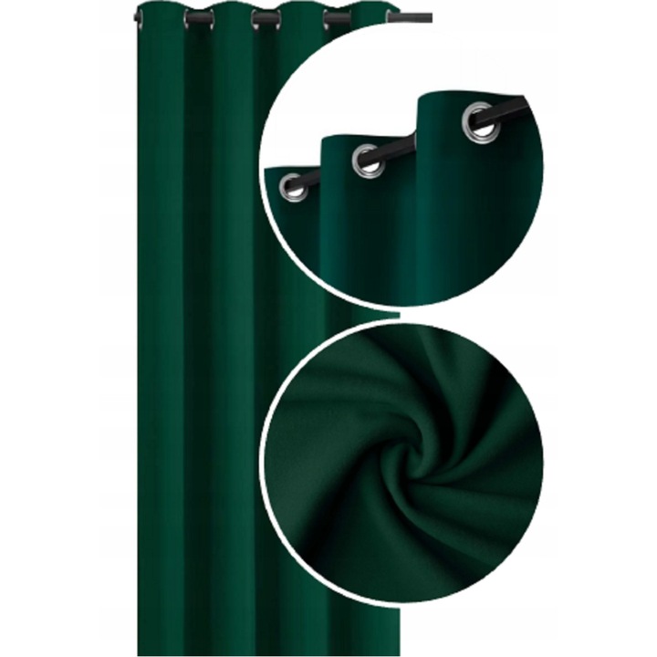 Завеса, готова за монтаж върху капси, Now-Art, 140x180 см, Шнурове, Прозрачна, За хола, Платно, 8 шнура, Елегантен интериорен аксесоар, Зелен