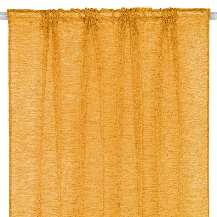 Декоративна завеса с жълта горчица 140x260см