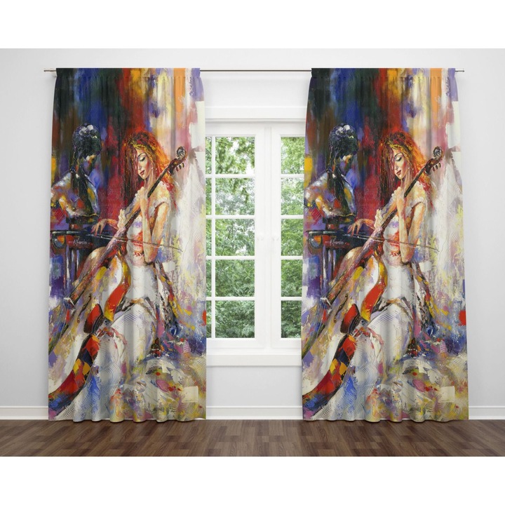 Пердета с щампа 280×240 Модел "Опера" – Елегантен дизайн, живи цветове, първокласен материал, лесен за поддръжка, идеален за всяка стая