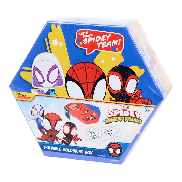 Összecsukható doboz rajzanyagokkal - Spidey Team