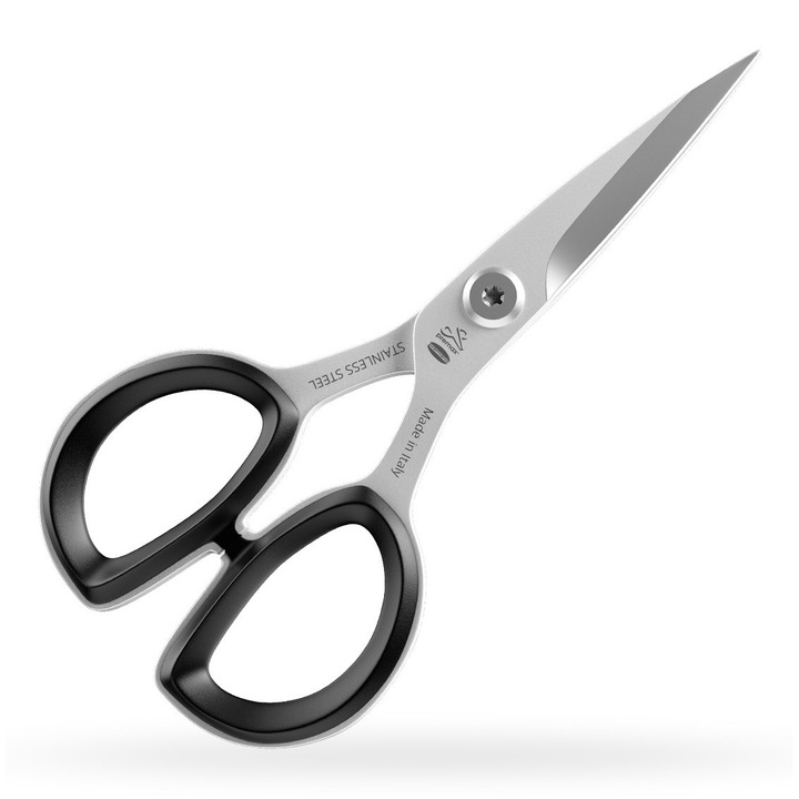 Foarfeca profesionala de croitorie, lungime 18 cm, sistem de blocare cu inel (sau surub torx), manere nylon, Evolution Line Premax