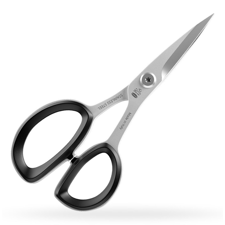 Foarfeca profesionala croitorie, lungime 20 cm, manere inegale, sistem de blocare cu inel sau surub torx colectia Evolution Line Premax