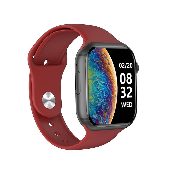 LUMAUDiO® Smartwatch Avatar 4G LTE разговори, слот за SIM карта, GPS навигация, Bluetooth разговор, 2" екран, интегриран Google Play, достъп до социални приложения TikTok, Facebook, WhatsApp, Instagram, здравен мониторинг, система Android, камера, червен