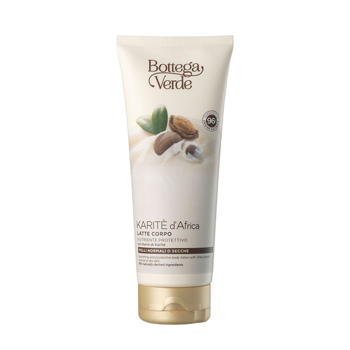 Testápoló shea vajjal - Karite, 200 ml, Bottega Verde