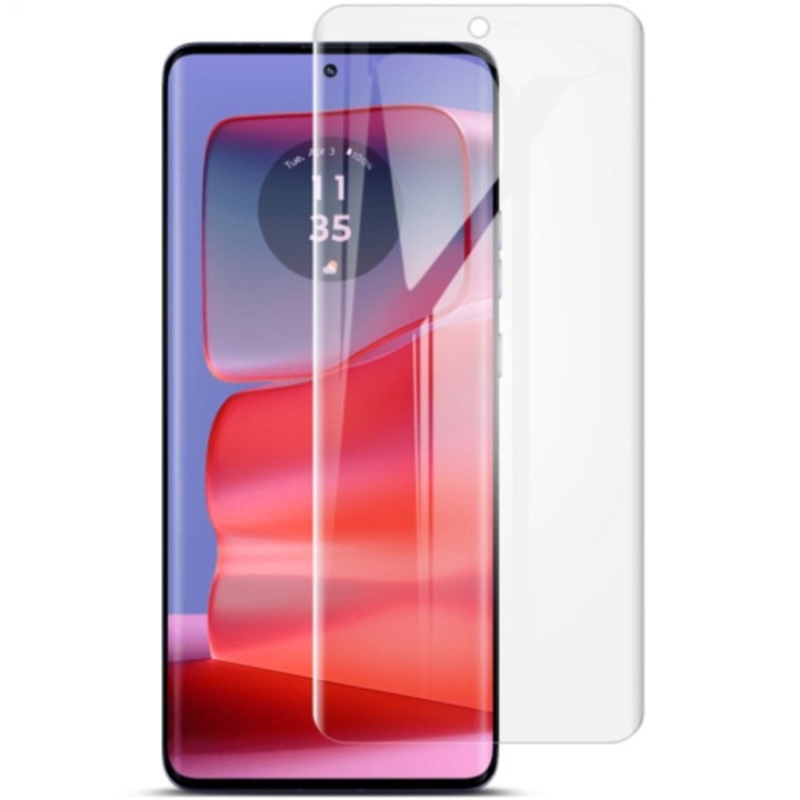 Протектор за екран за Motorola Edge 60 Fusion, Premium Hydrogel, Anti-Fingerprint, Renewable, Compatible with Fingerprint Sensor, Complete Installation Kit, Transparent