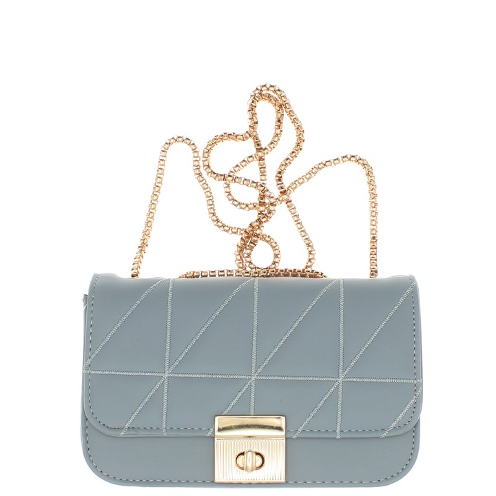 Válltáska, női, szintetikus anyag, ButicCochet, 19x12x6 cm, kék - GND914