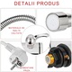 Robinet Electric Gardeon®, Cu Incalzire Instant Apa Calda, Pipa FLexibila, Afisaj Digital, Montare Usoara pe Chiuveta, Temperatura Maxima 60°C, Putere 3000W