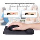 Mousepad Zeaicos, verde, 23x21x2cm, cu suport pentru incheietura mainii