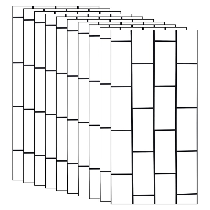 Set 10 x tapet autoadeziv imitatie marmura NEXTLY, waterproof, ajustabil, adeziv puternic, usor de montat, suprafata acoperire 1.8 mp, 30x60 cm, 2mm grosime P88103