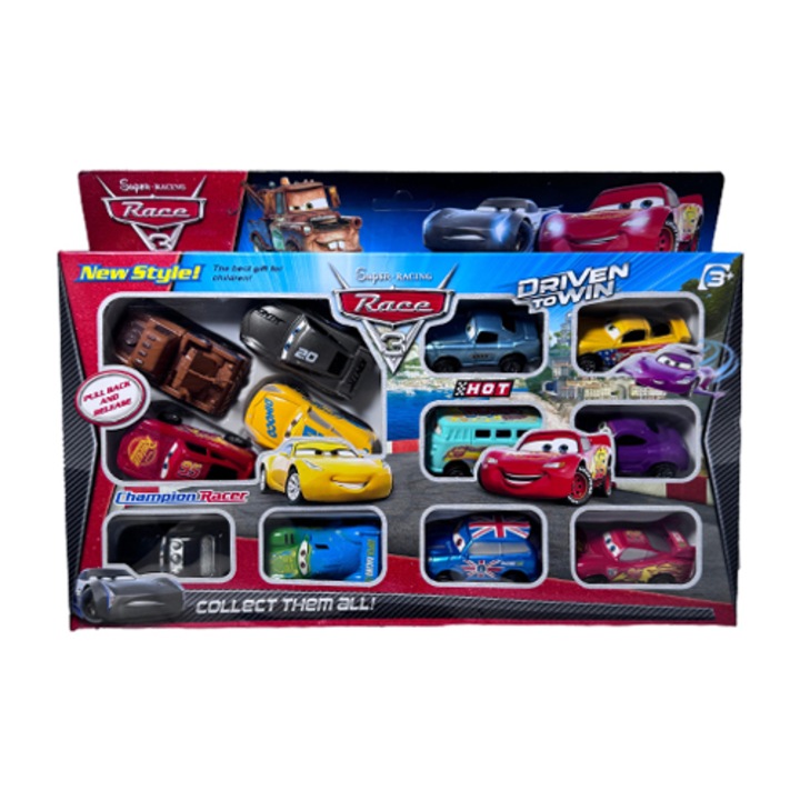 Комплект коли от 12 части Disney Pixar Cars