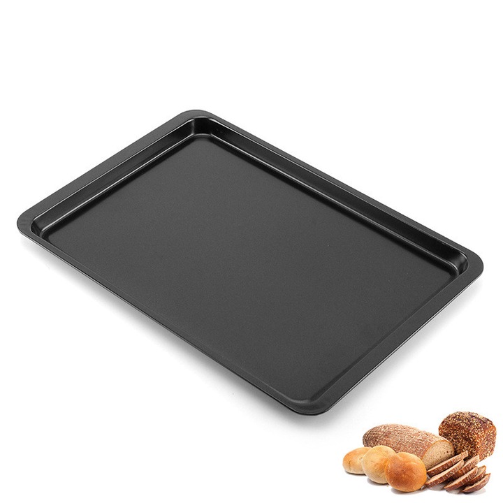 Tava de copt, Golxmse 37x25.5x1.6cm, antiaderenta, neagra
