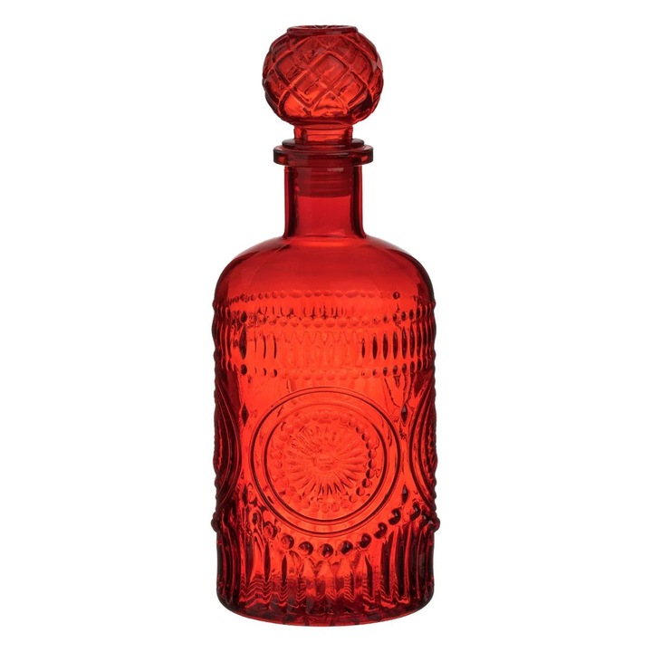 Sticla Rosie cu Model Reliefat pentru Lichior 1L