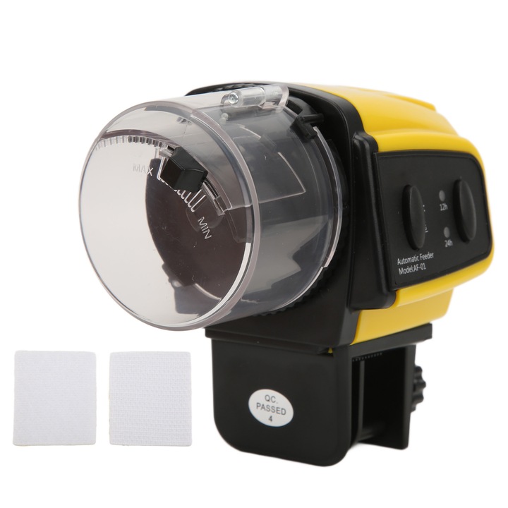 Hranitoare acvarii Enforose automata, din plastic, ajustabila, pentru pesti, alimentare cu 2 baterii AAA