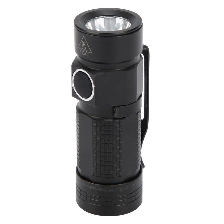 Lanterna LED mini, aluminiu, impermeabila, 3 moduri de iluminare, 62mm, rosie