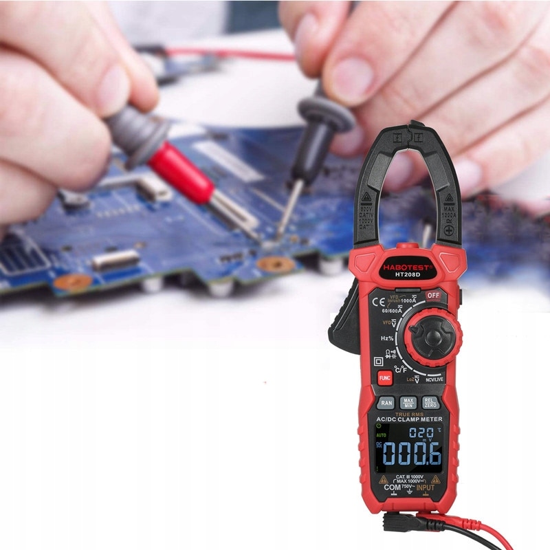 Aparat de masura digital Habotest HT208D, Clampmetru, Multimetru, True ...
