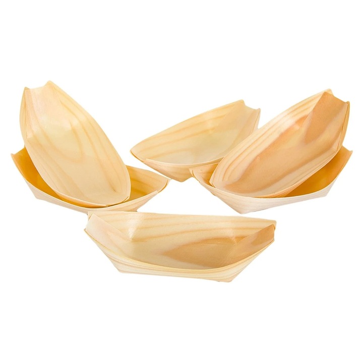 Boluri din Lemn Gondola 14cm - 6buc