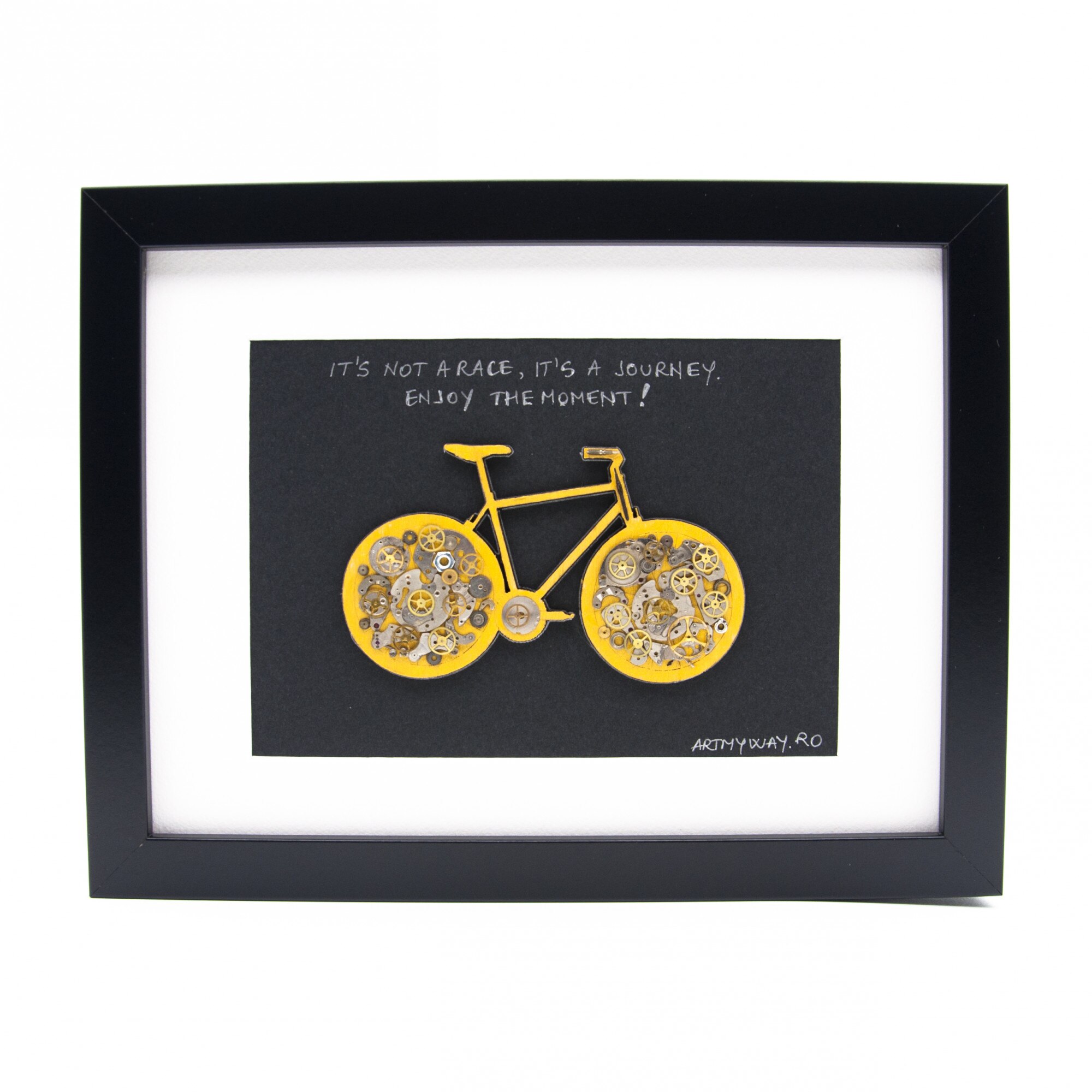 Tablou Bicicleta 3D 'Enjoy the Moment', Piese de Ceas, Colectia Artmyway