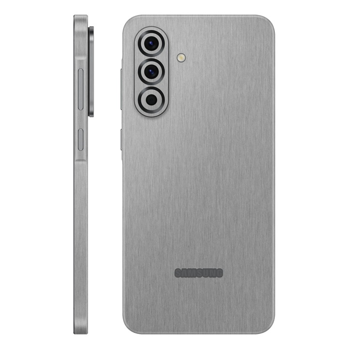 Folie de protectie pentru Samsung Galaxy A56, Colectia Elegans, Skin Spate cu laterale unite, Metalic Grafit