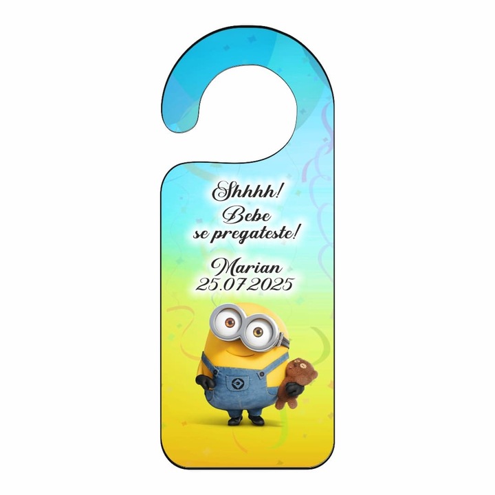 Placuta Usa, Botez, Minion, 15x6cm, PUBSHH007