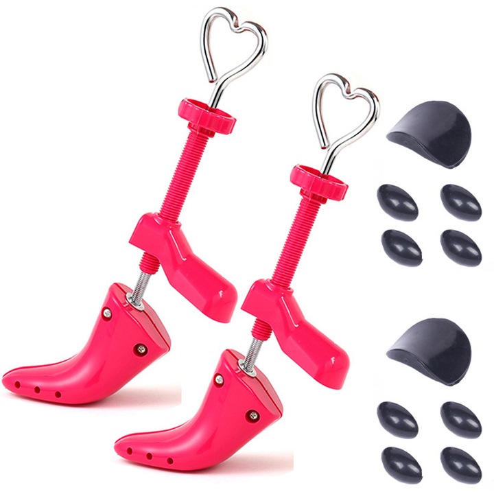 Set 2 sanuri incaltaminte, ZGGZERG, Marime 34-41 EU, Femei, Rezistente, Termorezistente, Usor de utilizat, Design ergonomic, Pentru Toate Tipurile de Pantofi si Incaltaminte, Calitate Premium, Plastic, 7-9.5cm, Roz