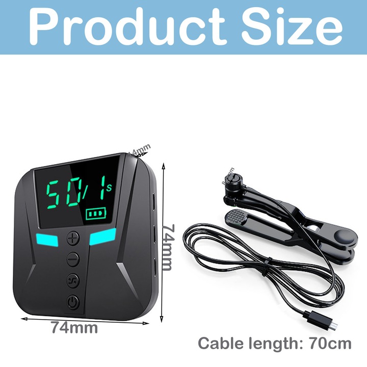 Aparat de clic pe ecran mobil, SINBINTA, Auto clicker pentru smartphone, Silentios, Compact si portabil, Viteza reglabila, Compatibil cu mai multe dispozitive, Pentru jocuri, transmisiune live, sarcina de recompensa, Plastic, 8.5*8.5mm/74*74*14mm, Negru