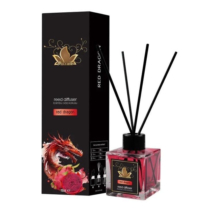 Odorizant de camera cu bete, Mozaic, Red Dragon, 100 ml