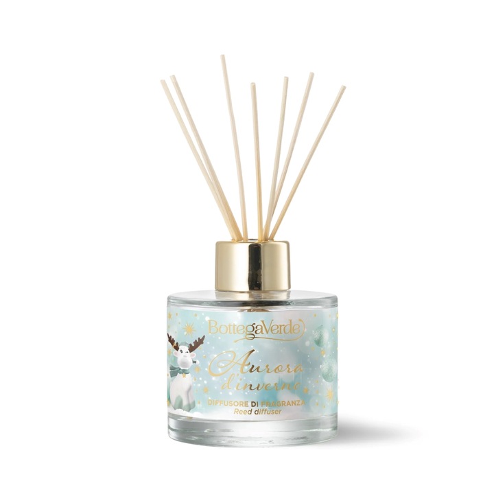 Szobadiffúzor fehér pézsma és cukor ünnepi aromájával - Aurora D'inverno, 100 ML, Bottega Verde