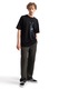 KAFT, Tricou unisex cu imprimeu, Albastru pastel/Negru