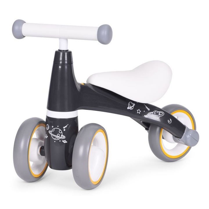 Mini bicicleta fara pedale, triciclu copii cu roti EVA, 50x22x39 cm, negru