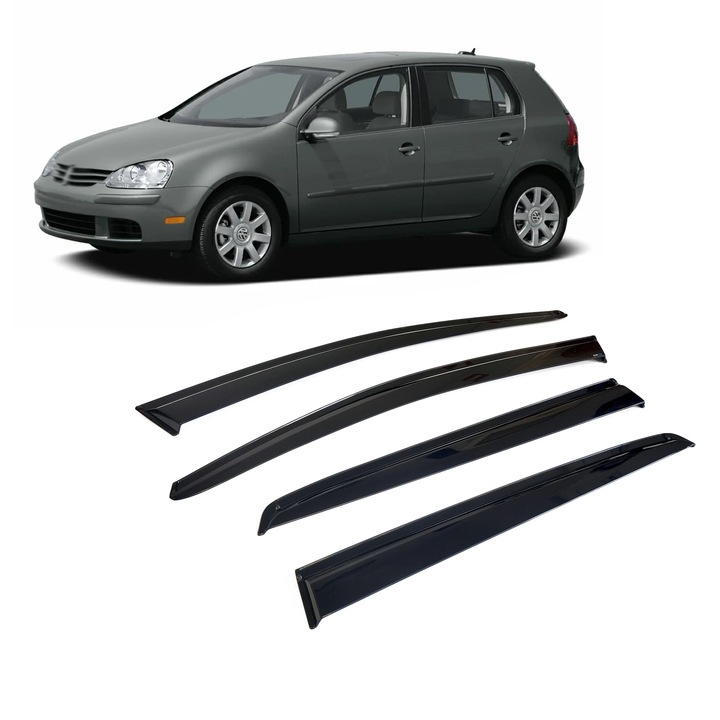 Paravanturi VW Golf Rabbit MK5 2003-2013 Bus Auto Fata Set De 4 Negru Flexibil Rezistent La UV Instalare Usoara Stil Sportiv