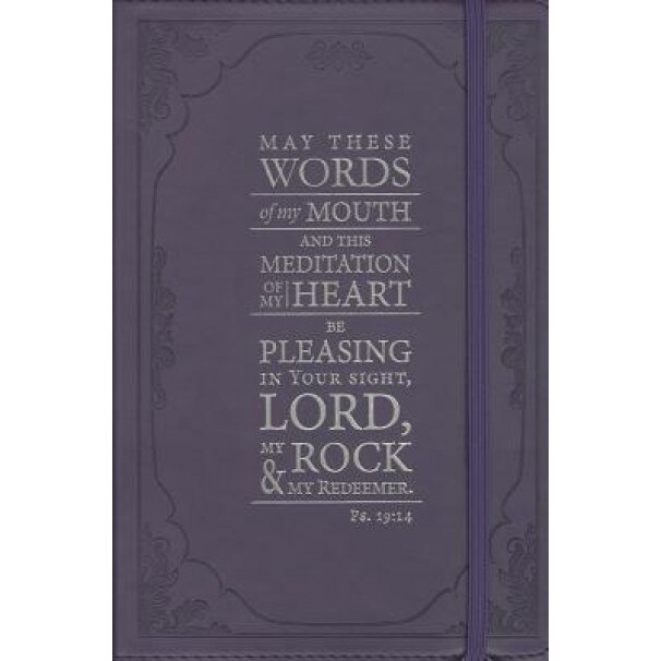 Journal - Lux-Leather - Purple May These Words, Christian Art Gifts (Created by)